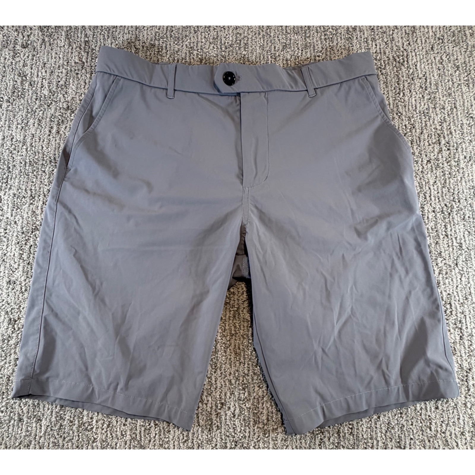 Greyson Montauk Golf Shorts Men 36*Gray Technical Stretch Performance Flat Front